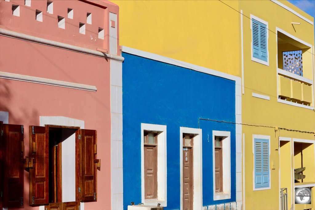 Colourful houses line the streets of Sal Rei, Boa Vista.
