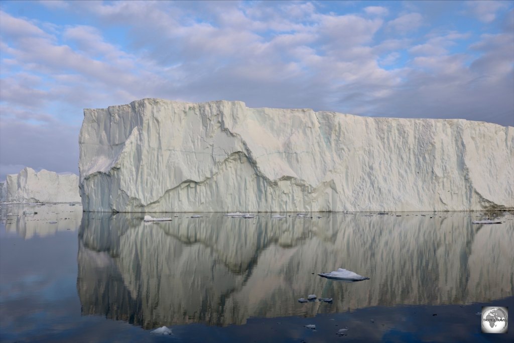 A highlight of Greenland - the stunning views of floating mountains -the icebergs of the Ilulissat Icefiord.