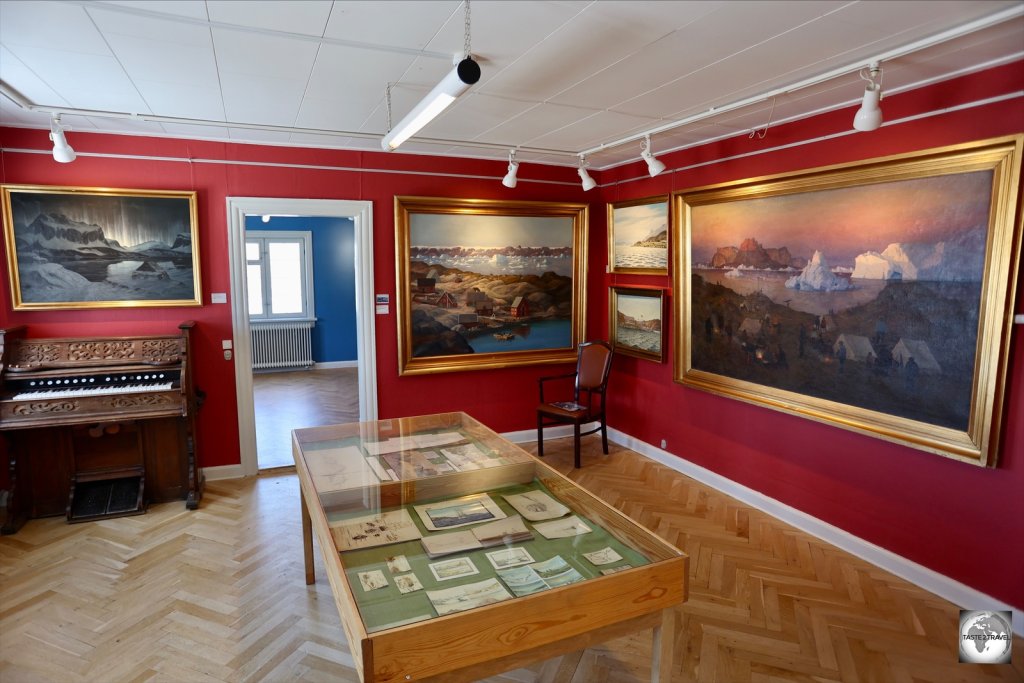 One of the galleries inside the Ilulissat Art Museum.