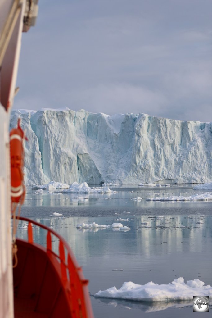 Getting up close to the Ilulissat icebergs on a Disko Line Icefjord cruise.