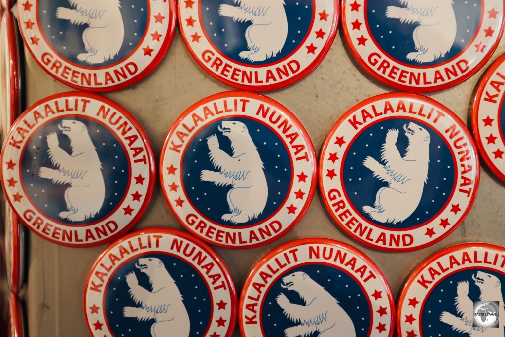 Kalaallit Nunaat (“Country of the Greenlanders”) souvenirs in Qaqortoq.