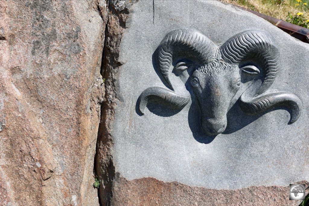 One of many stone carvings which can be seen around Qaqortoq.