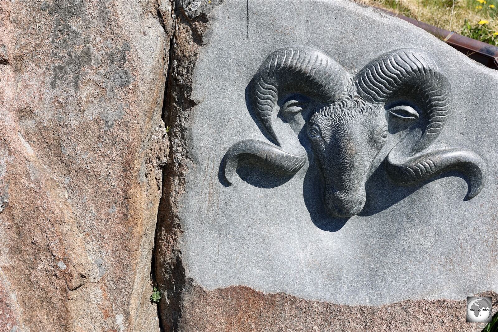 One of many beautiful stone carvings which can be seen around Qaqortoq.