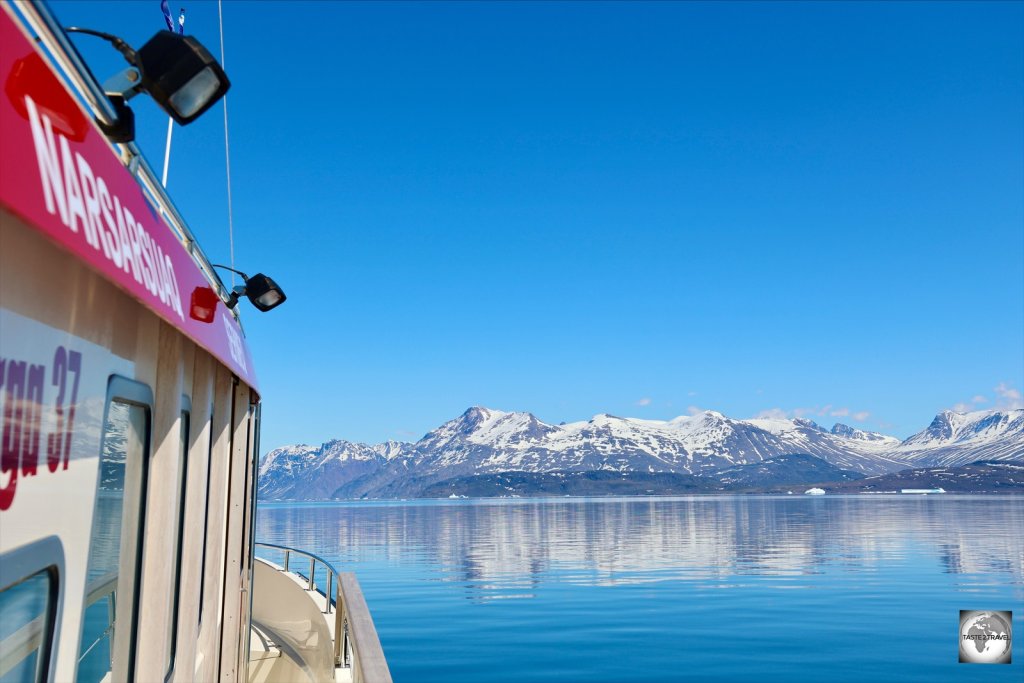 Views of the Tunulliarfik Fjord from my Disko Line speedboat.