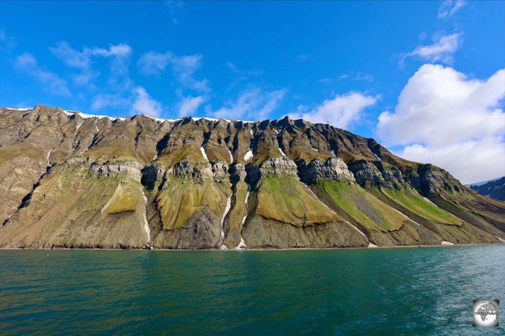 Typical scenery on the Isfjorden, Svalbard.
