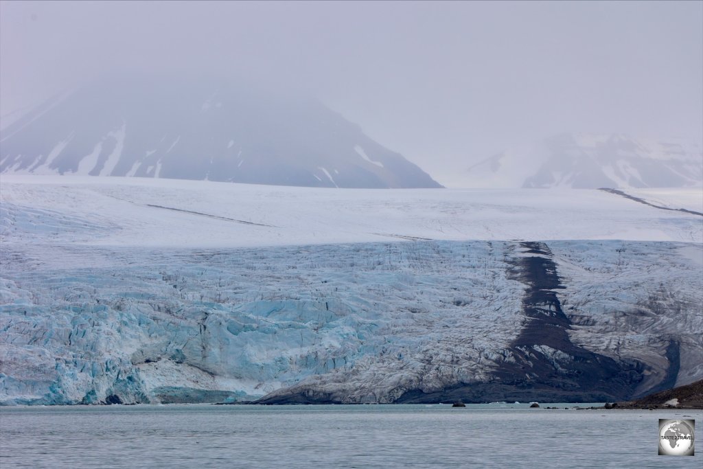 Approaching the Nordenskiöld Glacier, the first time in the season that a boat could approach the glacier.