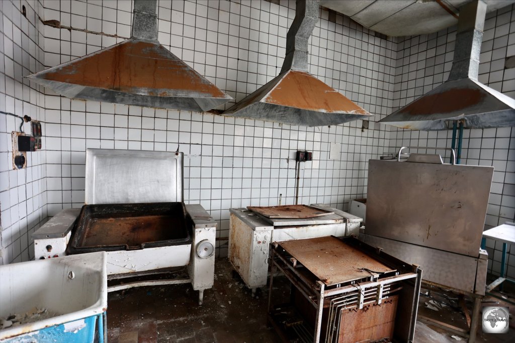 The kitchen at the staff cafeteria in Pyramiden.