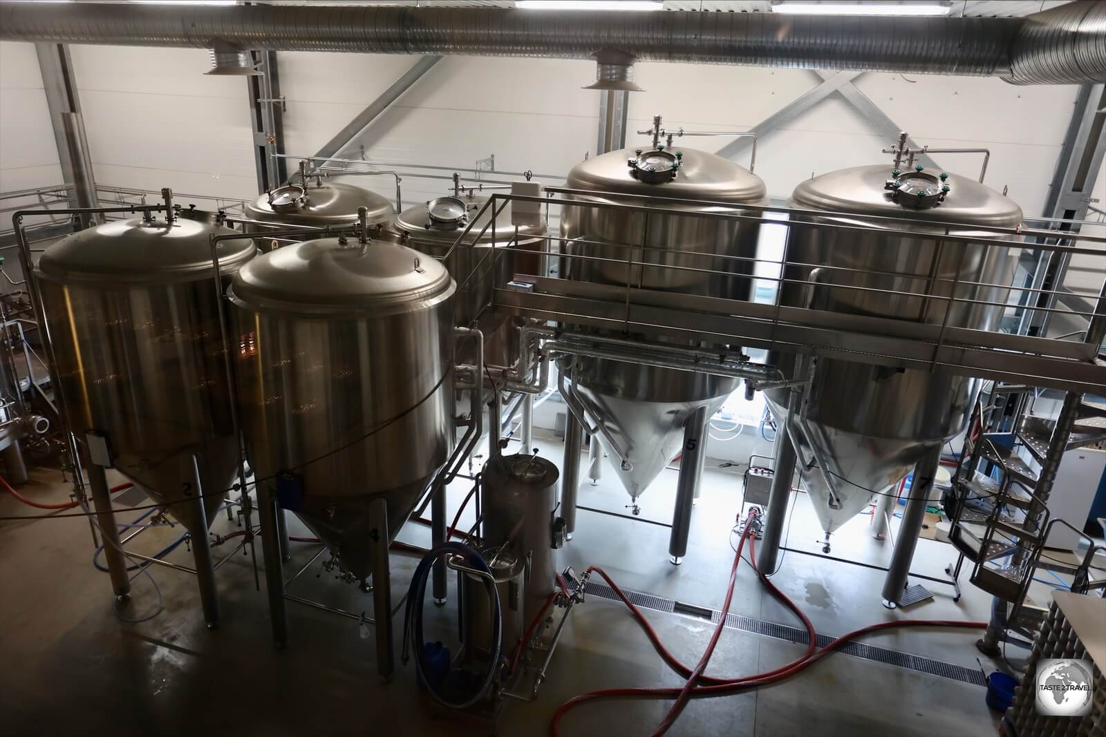 The brewing room at the world's northernmost brewery.