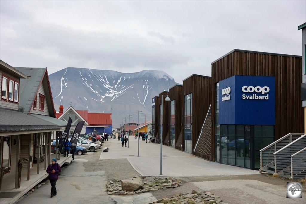 Located on the main pedestrian mall in Longyearbyen, the Coop supermarket is a great place to find bargain souvenirs.