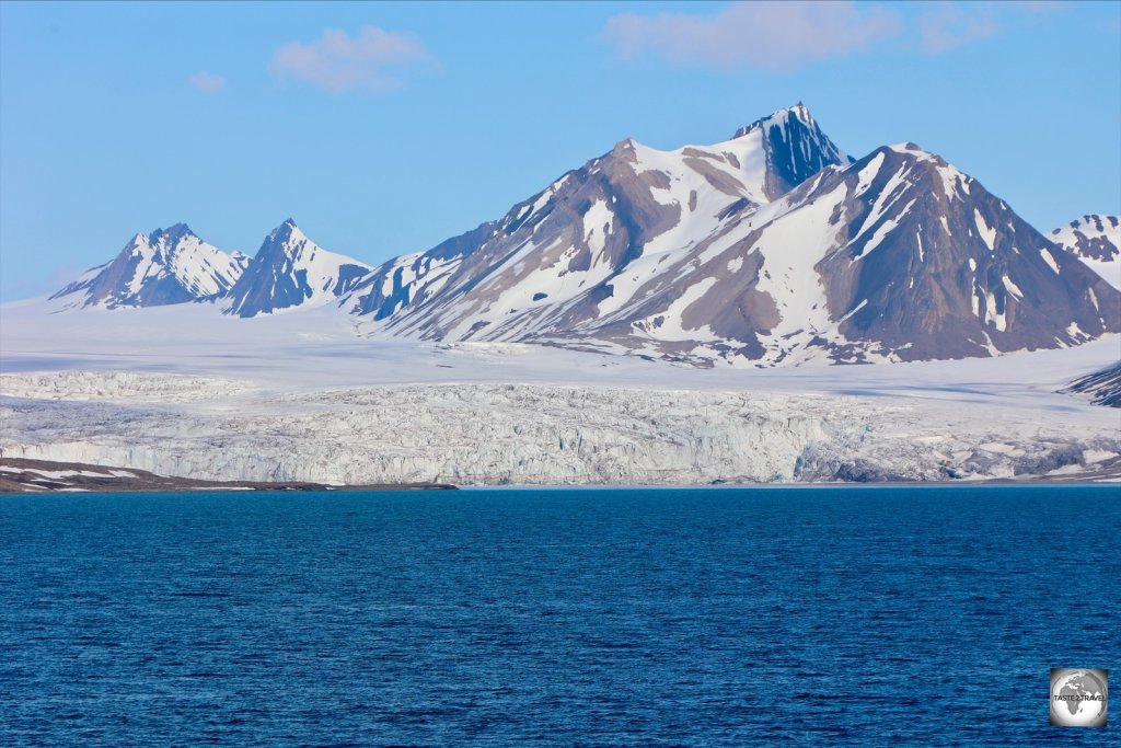 A view of the massive Esmark glacier, one of more than one hundred on Svalbard.