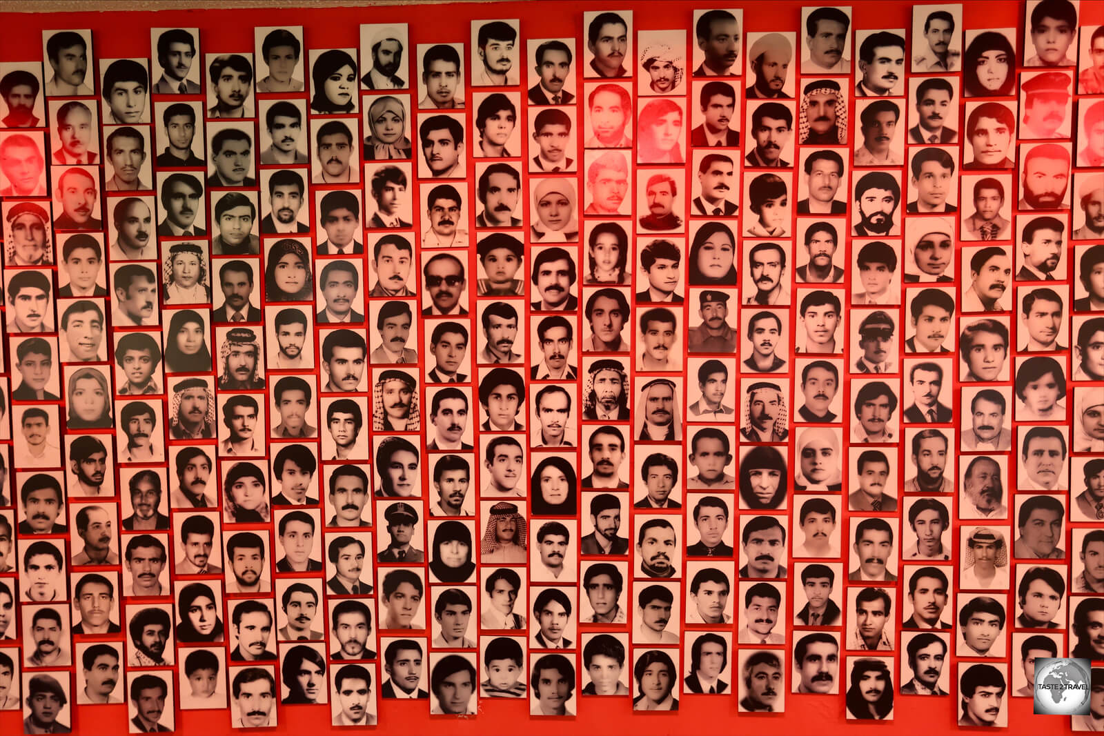 Photos of Iraqi martyrs, at the Martyr's Monument Museum in Baghdad.
