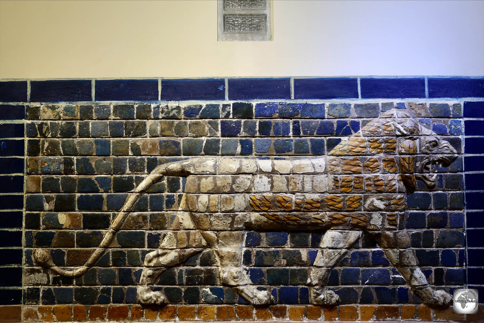 Walking lion from the Processional Way, part of the ancient city of Babylon.