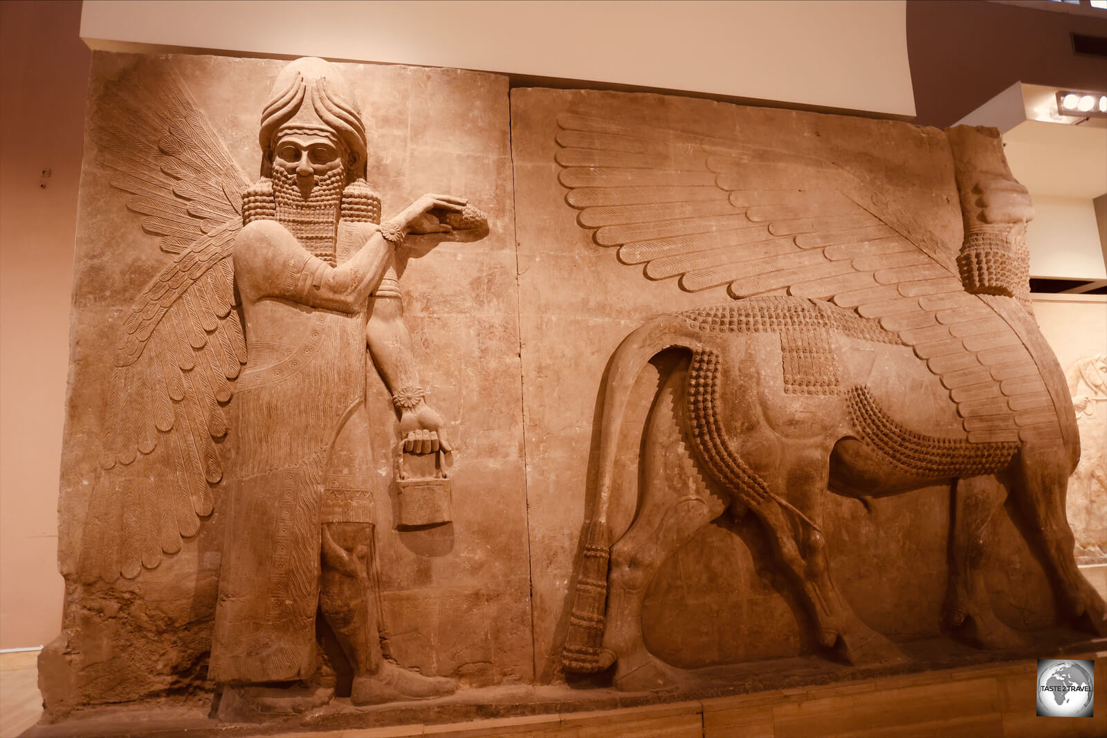 Detail of marble panels from the Assyrian city of Khorsabad.