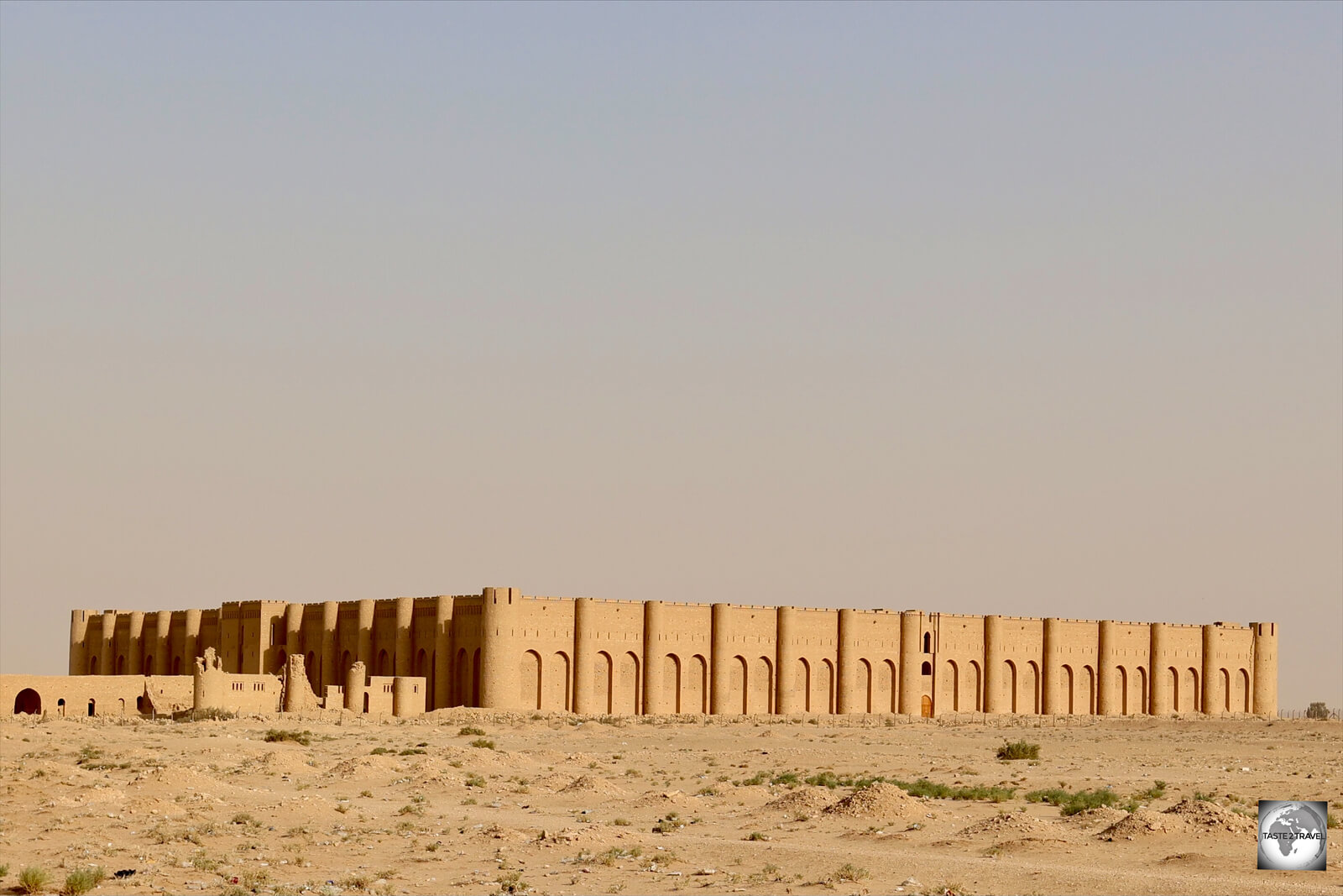 The Fortress of Al-Ukhaidir looms large in its remote desert setting, 50 km from Karbala.