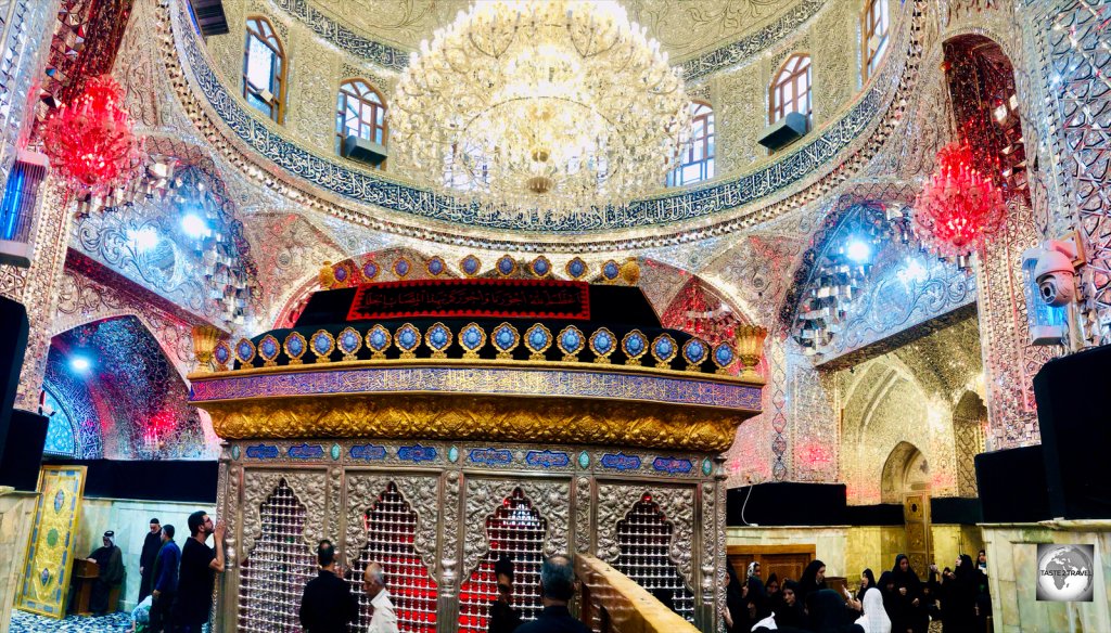 The holy shrine of Muslim ibn Aqeel at the Grand Mosque of Kufa.