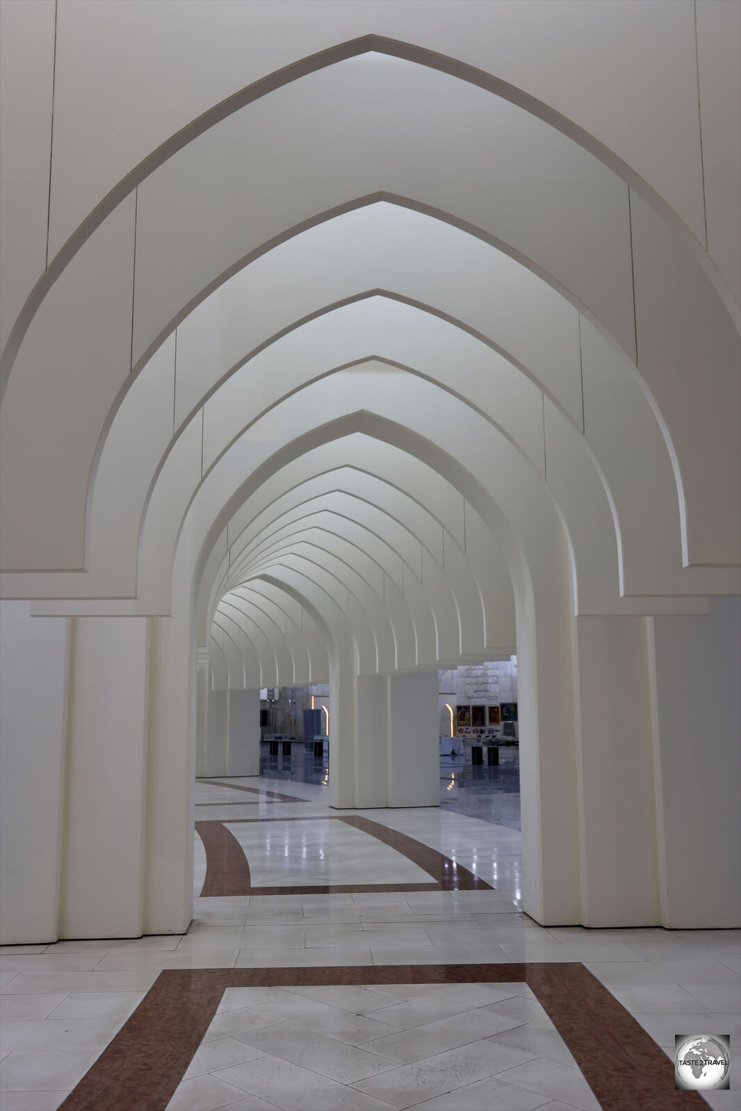 The interior of the very quiet museum, beneath Martyr's Monument.