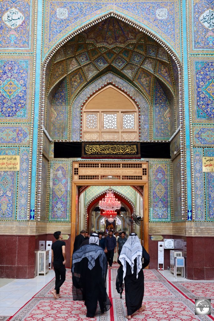 Entering the Imam Ali Shrine in Najaf.