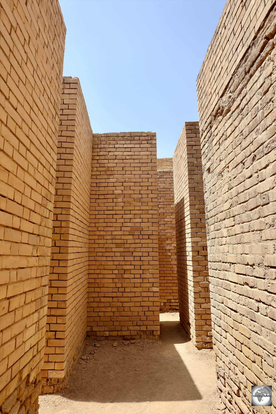 A view from inside the labyrinth which surrounds the palace of Nebuchadnezzar II at Babylon.