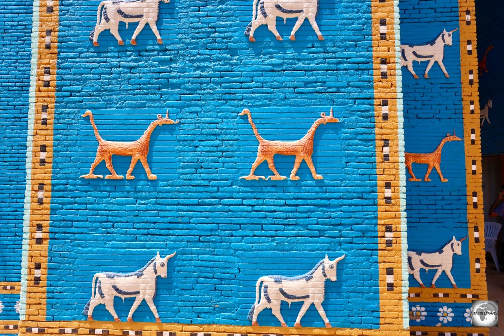 Detail of the reconstructed Ishtar Gate at Babylon.