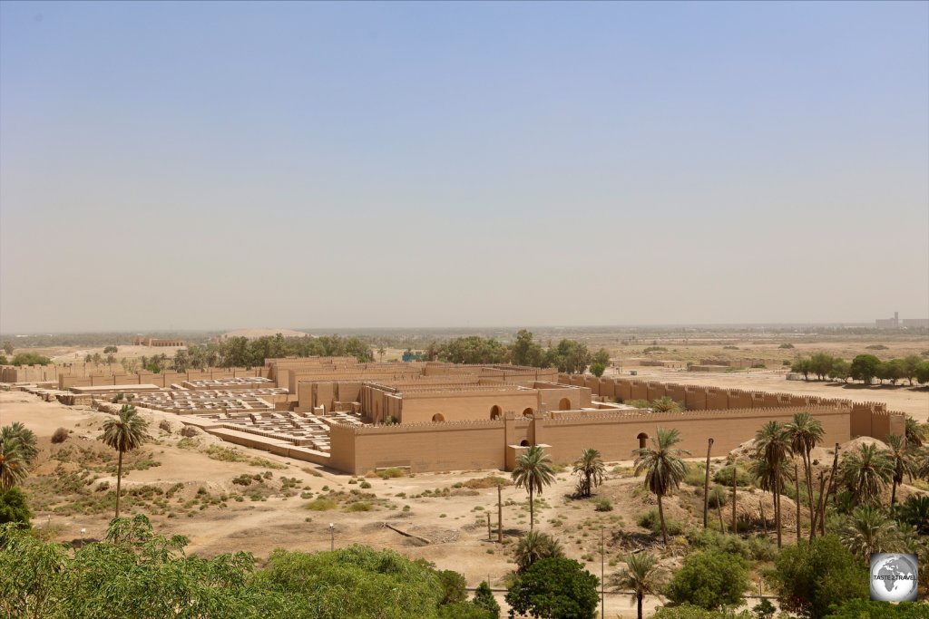 A view of ancient Babylon from Saddam Hussein's palace complex.