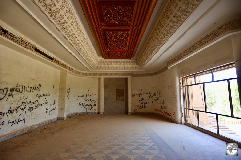 The former bedroom of Saddam Hussein, who reportedly stayed in the palace on just one occasion.