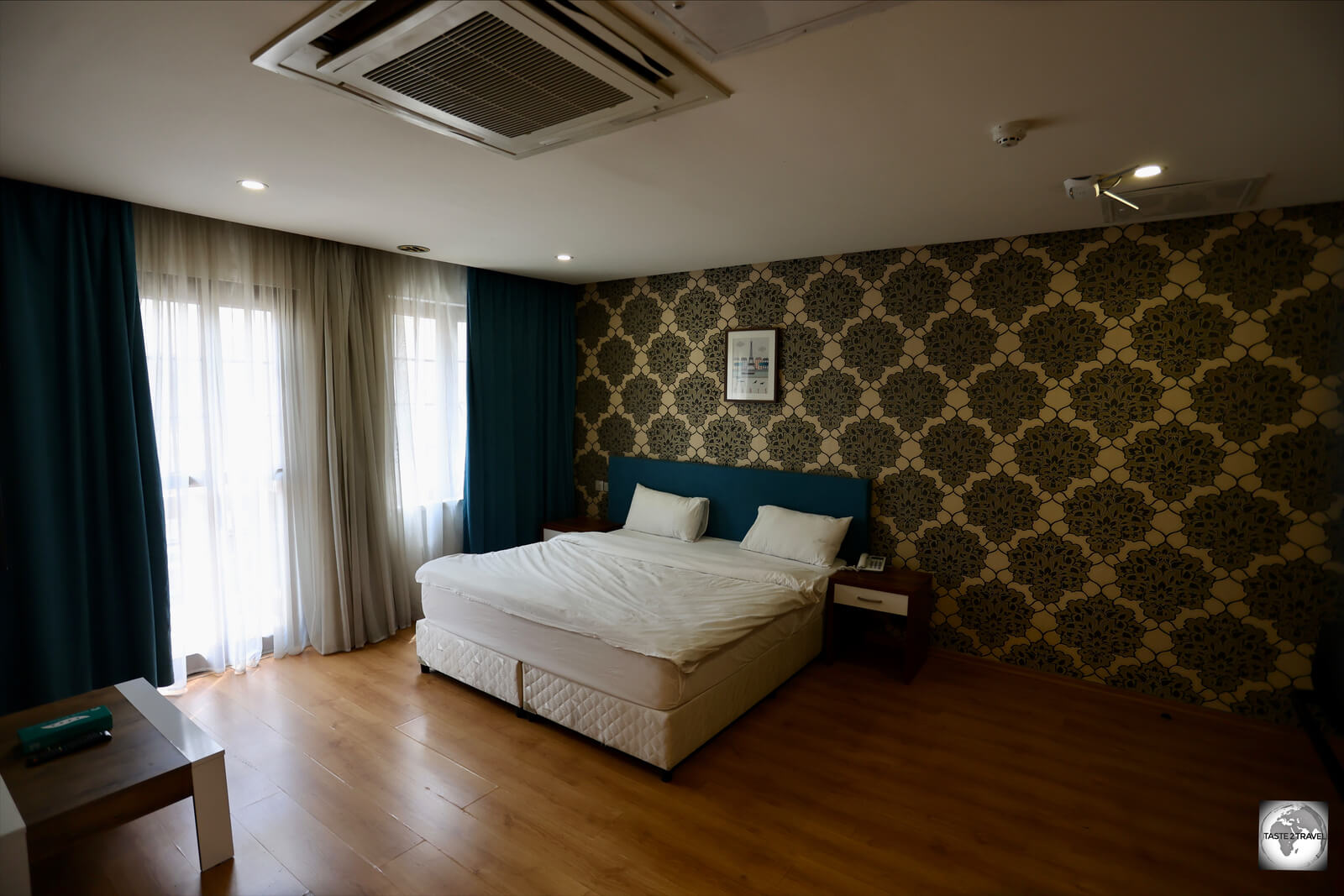 My spacious room at the Khan Saray Hotel in Sulaimaniyah.