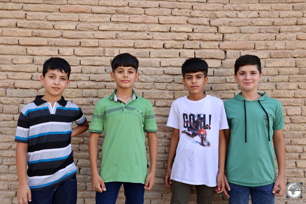 Young Kurdish boys visiting Erbil citadel.