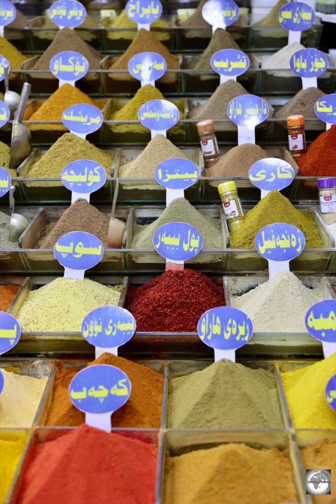 Spices for sale at Sulaimaniyah souk.