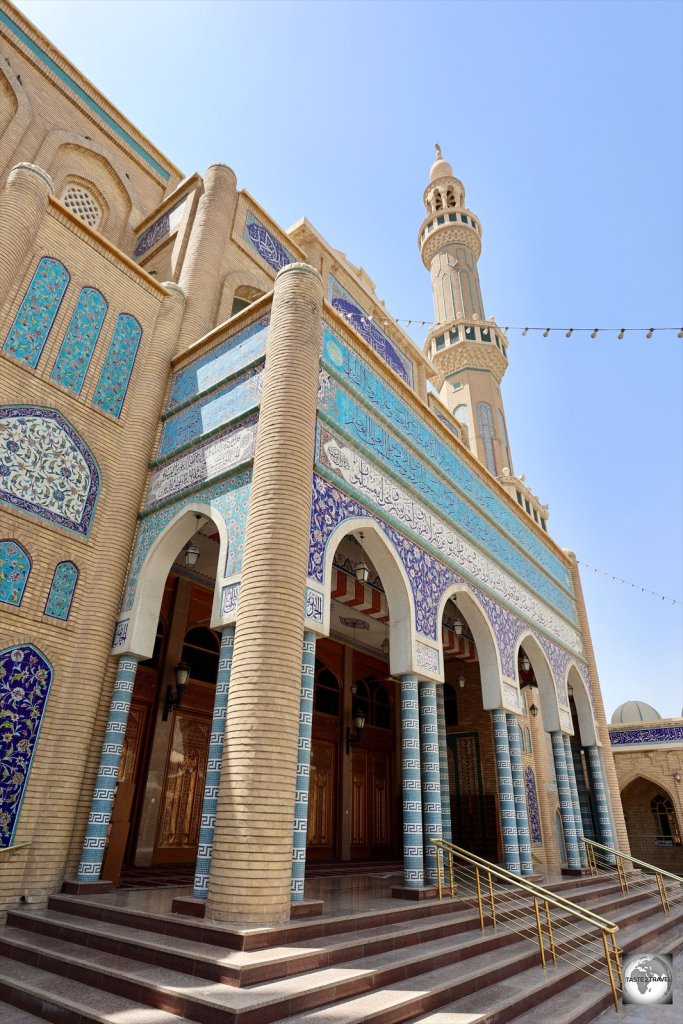 The exterior of the Jalil Khayat Mosque in Erbil.