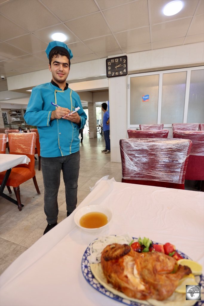 A server at a restaurant in Sulaimaniyah.