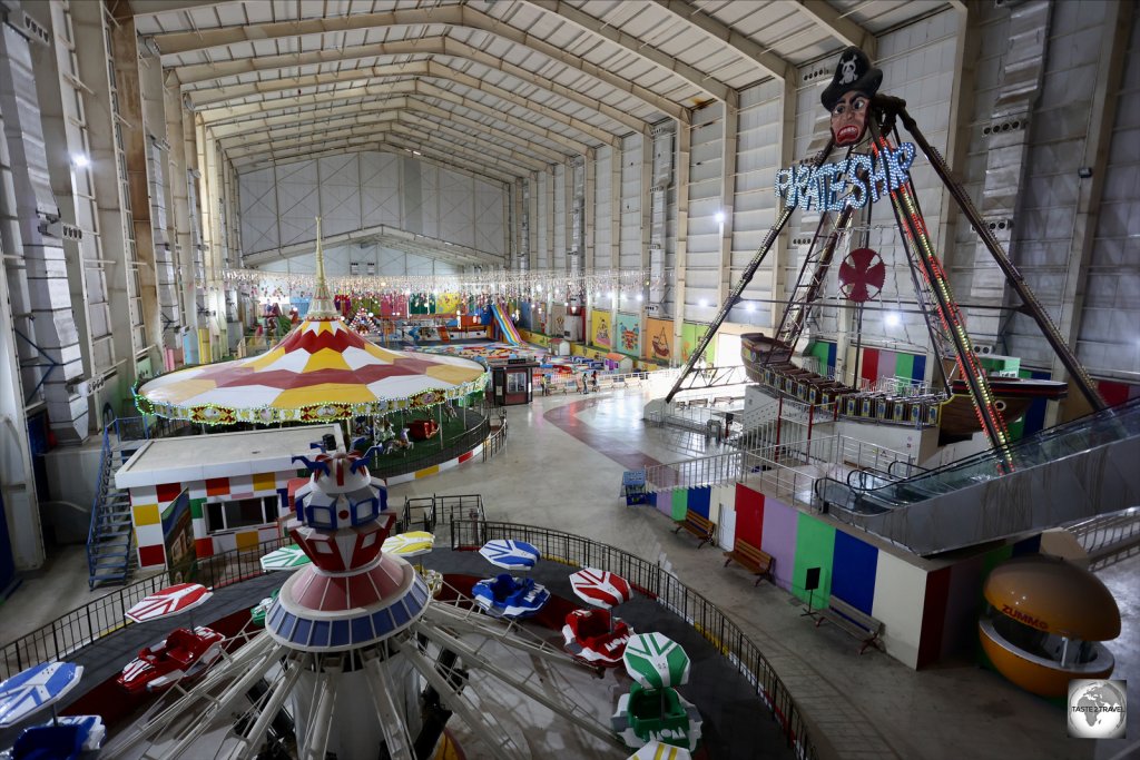 Amusements at Chavi Land are housed in a large, air-conditioned, hall.