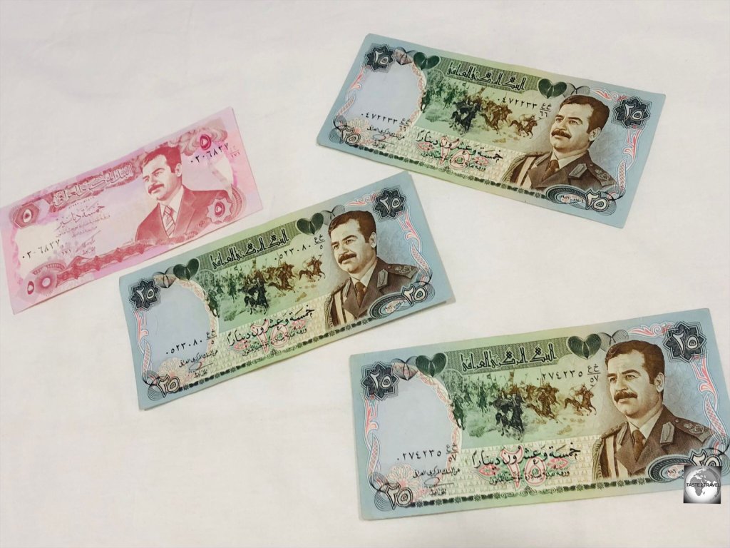Saddam Hussein dinars make for an interesting souvenir.