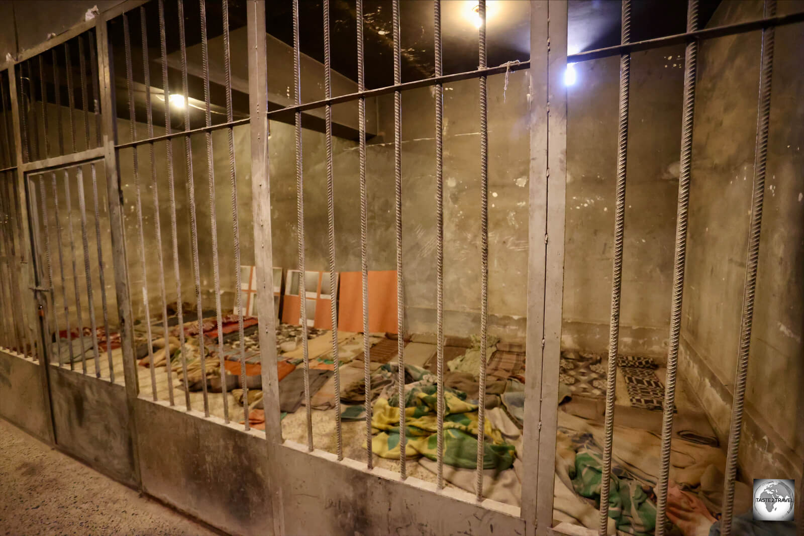 A former jail cell inside the prison house. Cells designed to accommodate 10 prisoners were often crammed with 50 prisoners.