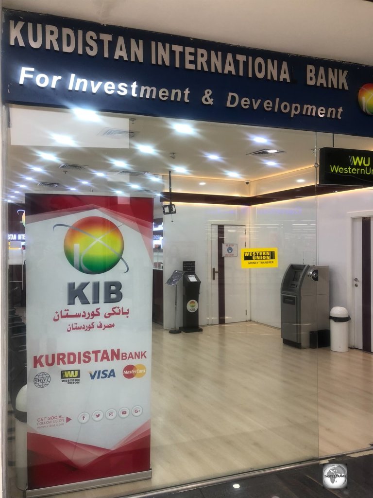 A rare sight in Iraqi Kurdistan - a bank branch inside Family Mall in Erbil.