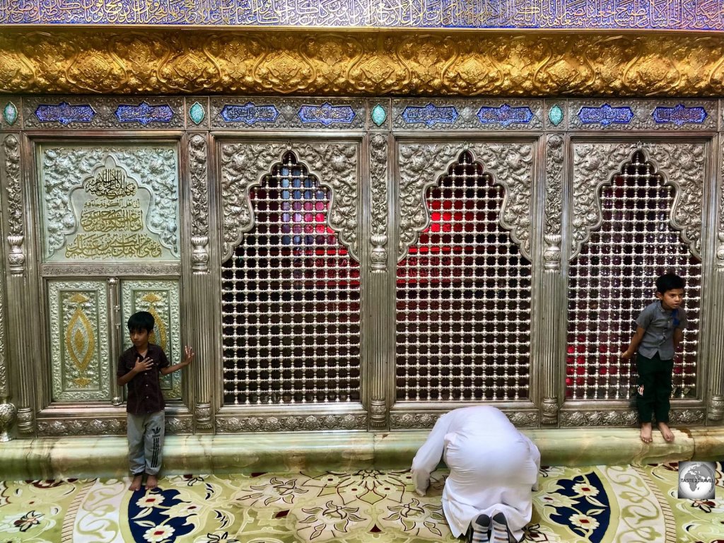 The holy shrine of Muslim ibn Aqeel at the Grand Mosque of Kufa.