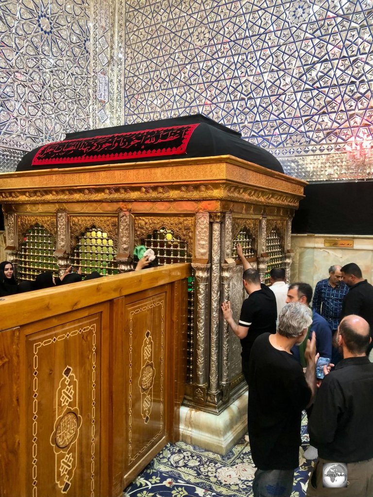 Shrines are always divided to allow by male and female pilgrims to pay their respects. .