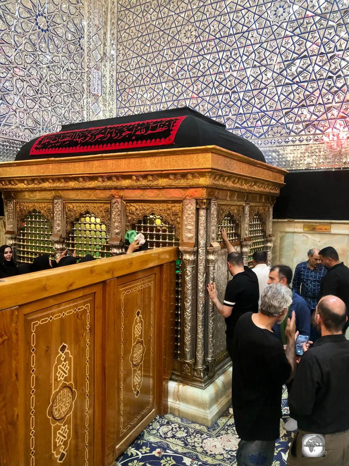 The Shrine of Al-Mukhtar, a revolutionary, inside the Grand Mosque of Kufa.