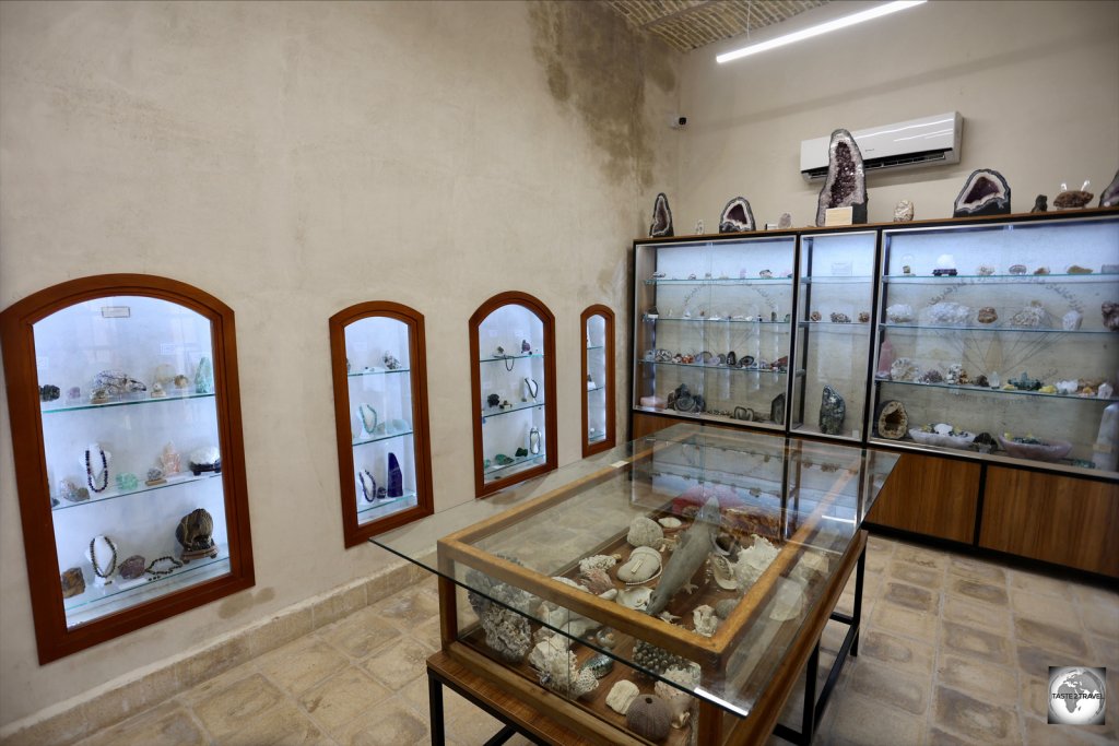 One of the display rooms at the Erbil Stones and Gemstones Museum at Erbil Citadel.