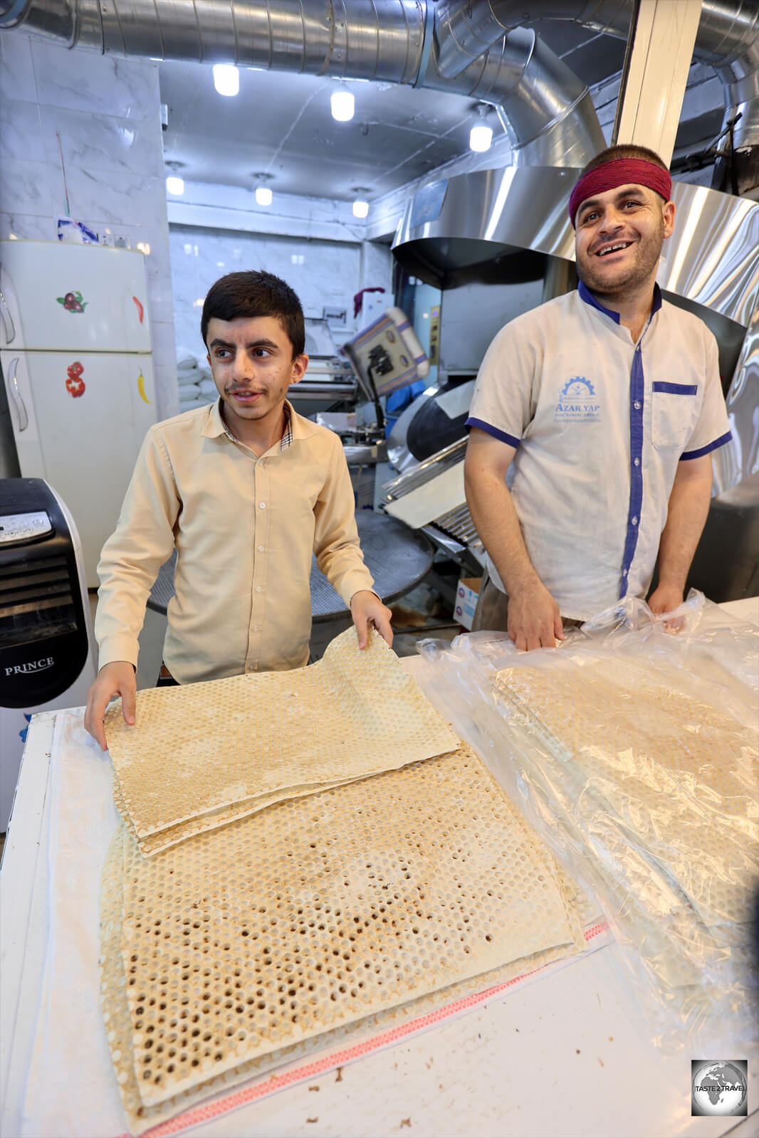 Truly unique! A honeycomb flatbread bakery in Sulaimaniyah souk.