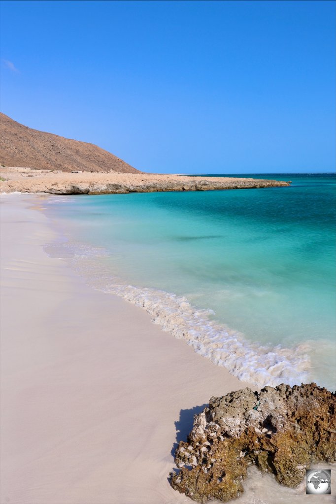 Hala beach, a typical east coast beach on Socotra.