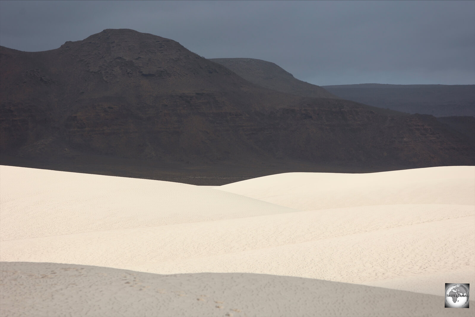 The magnificent and surreal sand dunes on the south coast of Socotra.