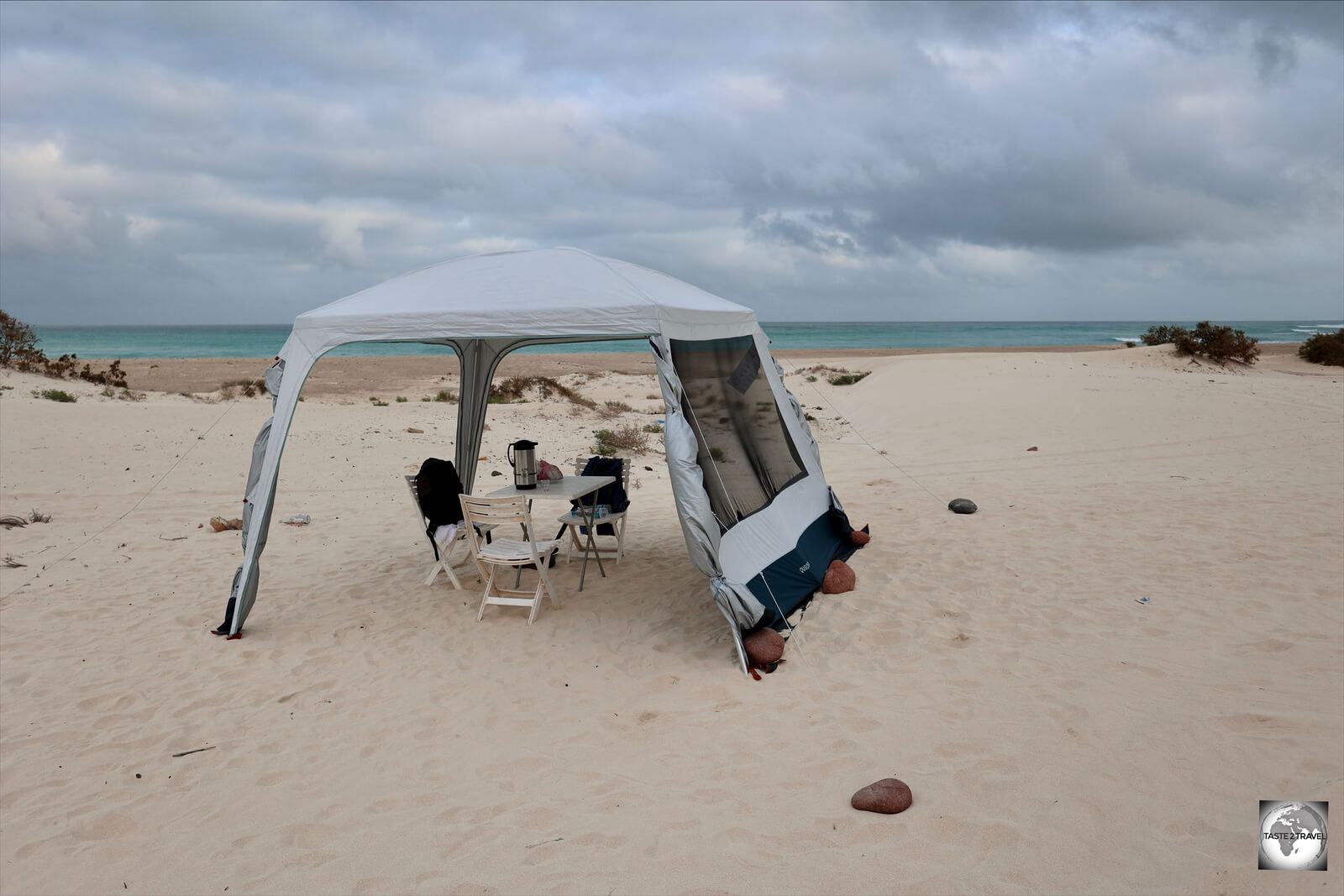 Located on the south coast, Amek beach served as our campsite for one night. I got to dine, and sleep, in this newly purchased tent which was wonderful.