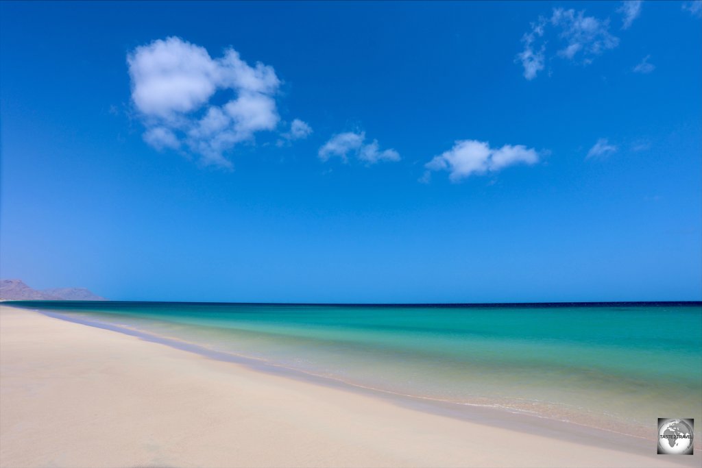 A large limestone ridge in the middle of the Indian Ocean, Socotra is home to many fine white sand beaches.