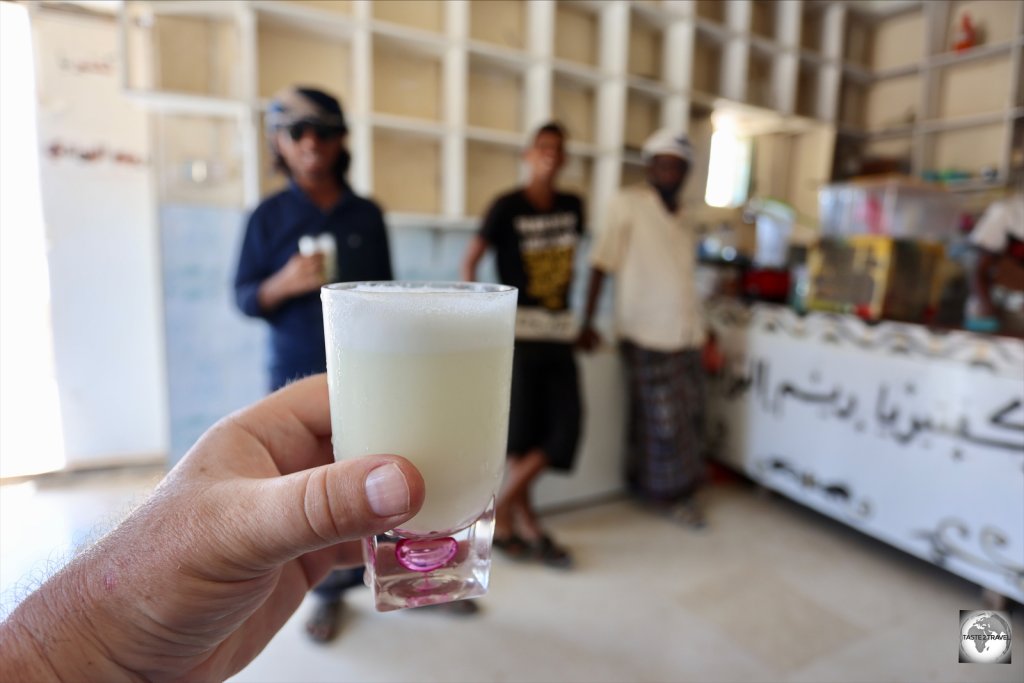 A deliciously refreshing, icy cool, freshly blended lime juice in the town of Qalansiya.
