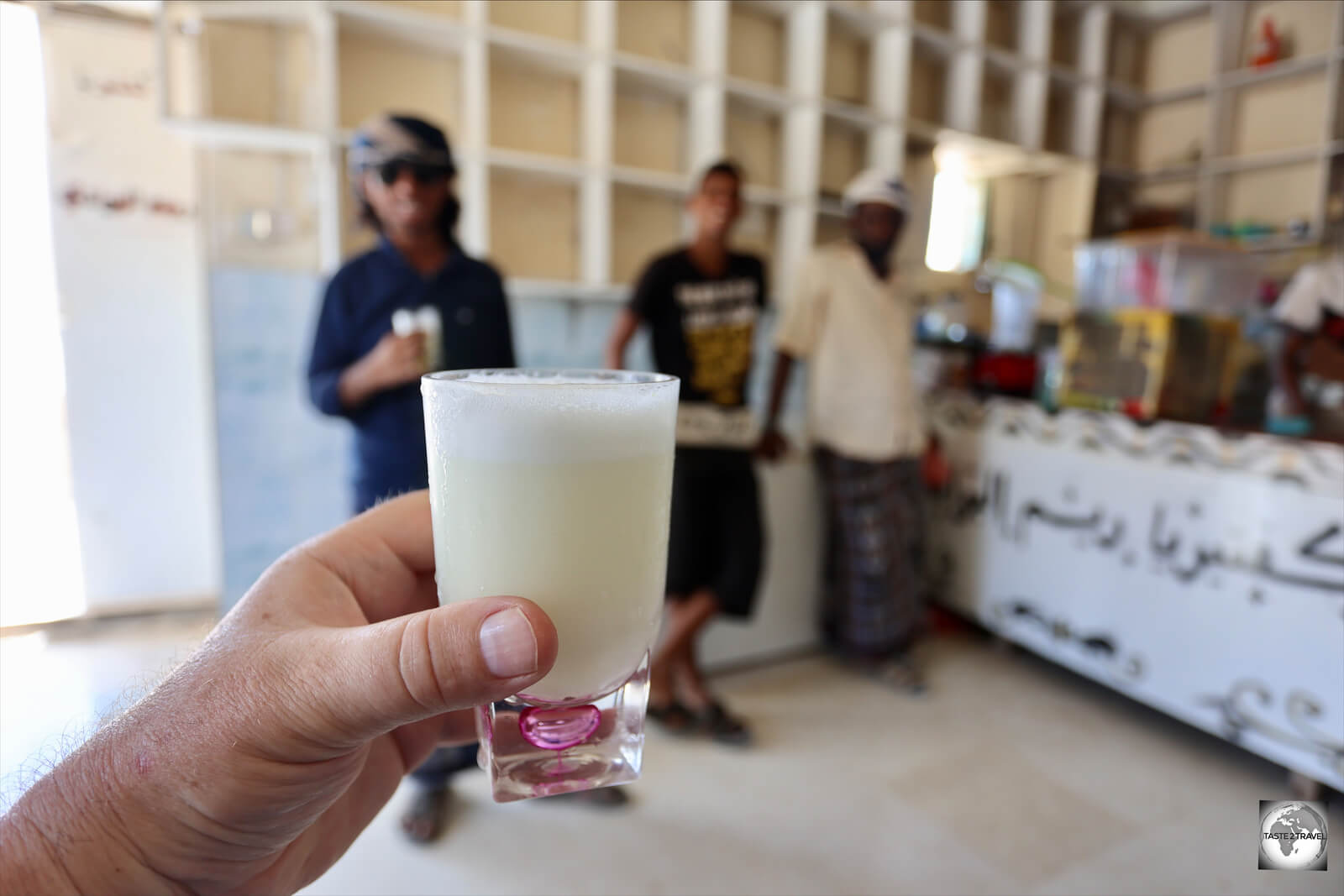 A deliciously refreshing, icy cool, freshly blended, lime juice in the town of Qalansiya.