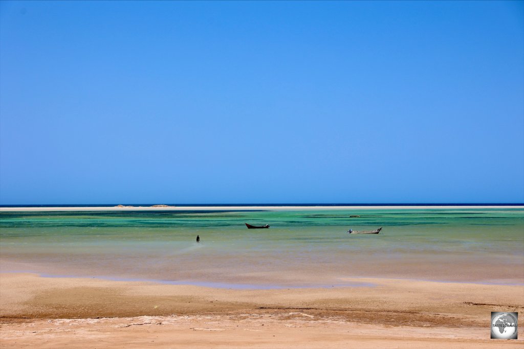 A view of Detwah Lagoon at low tide.