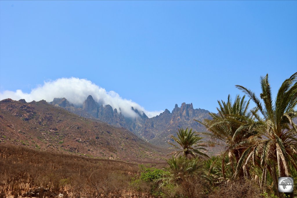 The lofty peaks of the Hajhir Mountains are often shrouded un cloud.