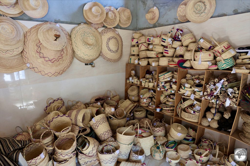 Handicrafts for sale at the Woman's Co-operative in Hadiboh.