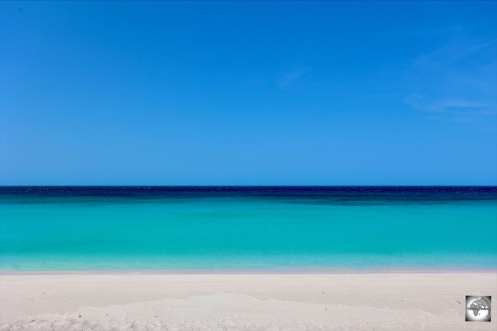 Arher beach is a typical Socotran beach - spectacularly beautiful and completely deserted.