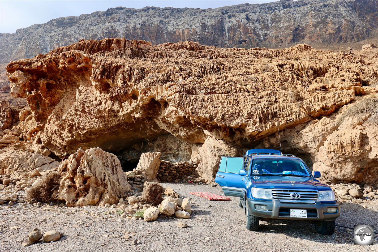 This cave on the east coast served as our campsite one evening.